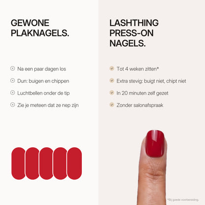 Lashthing press-on nagels - Gewone plaknagels vs Lashthing press-on nagels