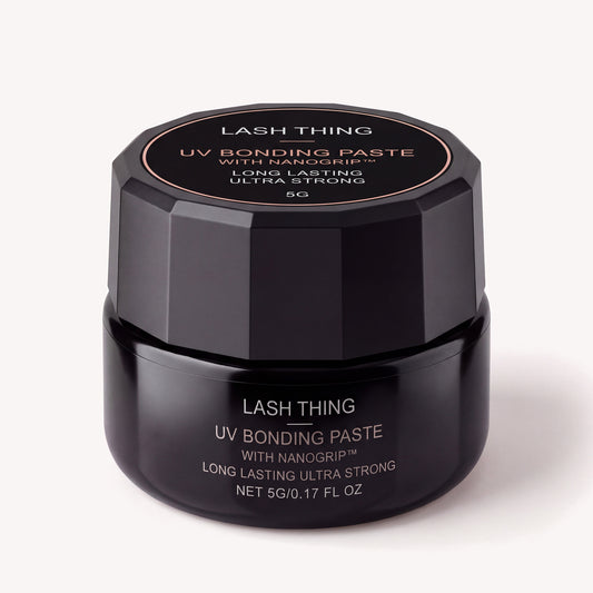 Lashthing UV Bonding Paste 5 g, zwart potje met roségouden dekseletiket
